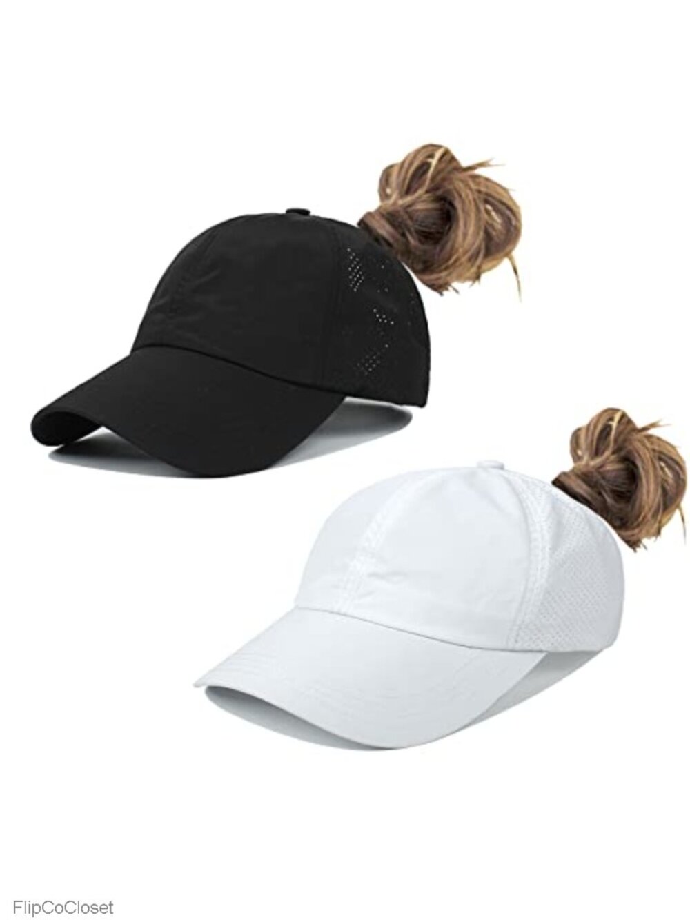 Women's Quick Dry Mesh Ponytail Baseball Cap Sun Hat Adjustable